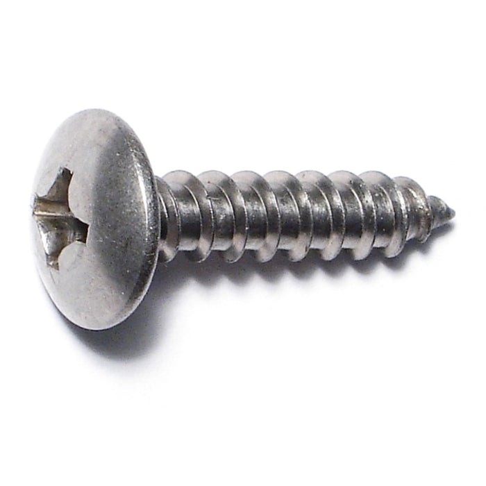 #12 x 1" 18-8 Stainless Steel Phillips Truss Head Sheet Metal Screws