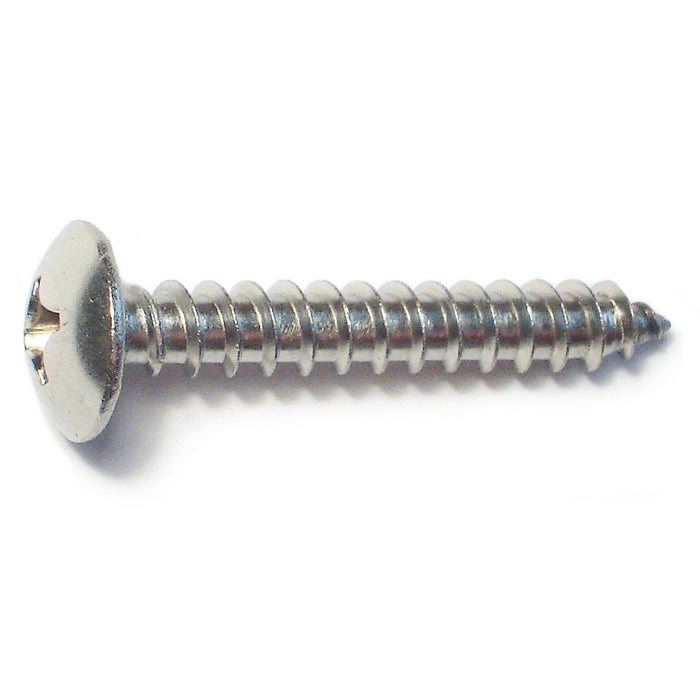 #12 x 1-1/2" 18-8 Stainless Steel Phillips Truss Head Sheet Metal Screws