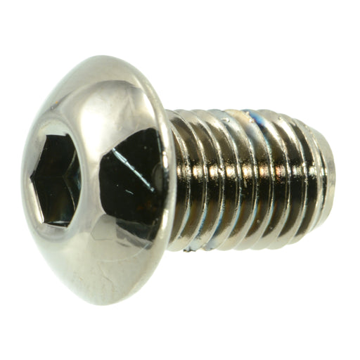 5/16"-24 x 1/2" Black Chrome Plated Steel Fine Thread Button Head Socket Cap Screws