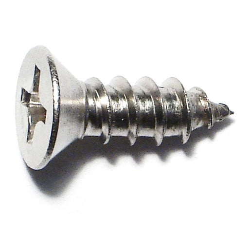 #14 x 3/4" 18-8 Stainless Steel Phillips Flat Head Sheet Metal Screws