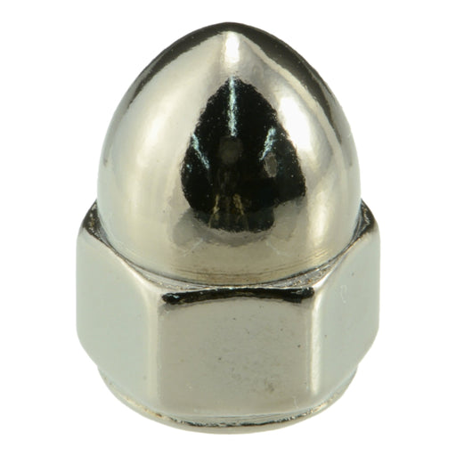 1/4"-28 Black Chrome Plated Steel Fine Thread Acorn Nuts