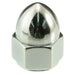 1/2"-20 Black Chrome Plated Steel Fine Thread Acorn Nuts