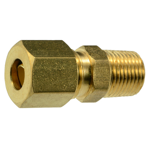 1/4" OD x 1/8MIP Brass Compression Pipe Connectors