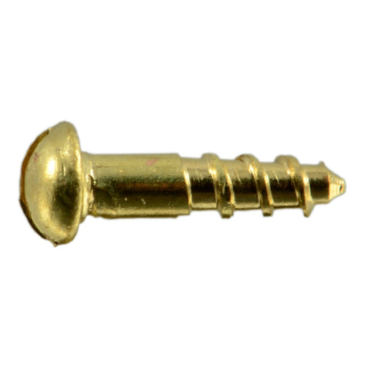 #0 x 1/4" Brass Slotted Round Head Wood Screws