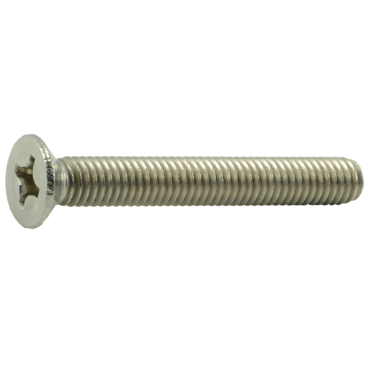 6mm-1.0 x 45mm A2 Stainless Steel Coarse Thread Phillips Flat Head Mac ...