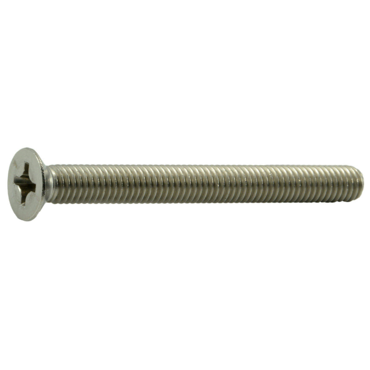 6mm-1.0 x 60mm A2 Stainless Steel Coarse Thread Phillips Flat Head Mac ...