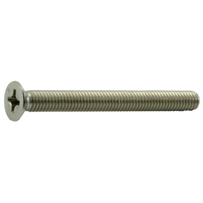 6mm-1.0 x 60mm A2 Stainless Steel Coarse Thread Phillips Flat Head Machine Screws