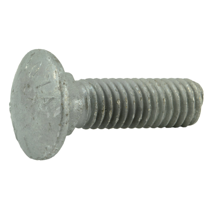 3/8"-16 x 1-1/4" Hot Dip Galvanized Grade 2 / A307 Steel Coarse Thread Carriage Bolts