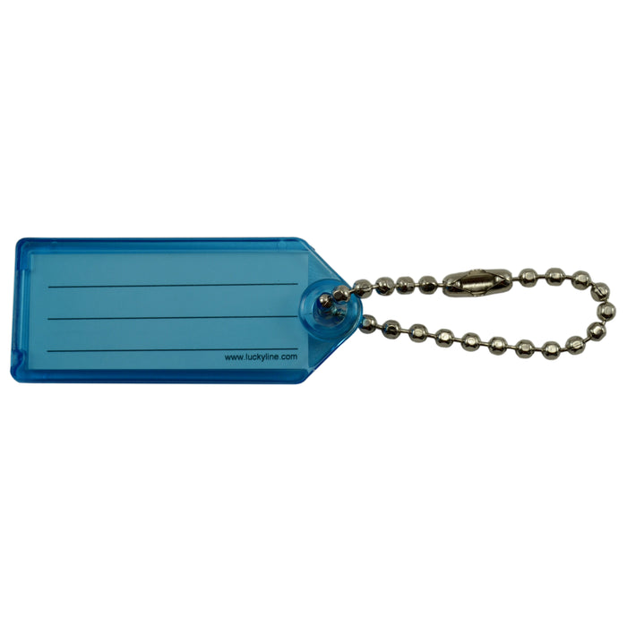 Clear Plastic Key Tags with Chains