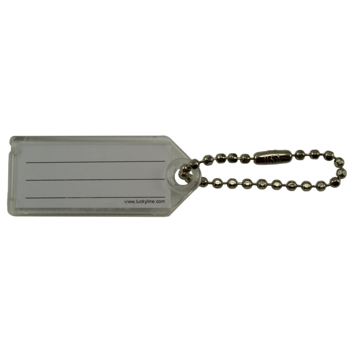 Orange Plastic Key Tags with Chains