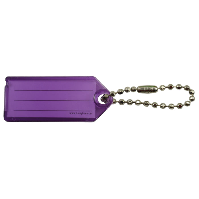Red Plastic Key Tags with Chains — Fastener Line