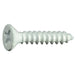 #6 x 1" White Steel Phillips Pan Head Sheet Metal Screws