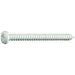 #8 x 2" White Steel Phillips Pan Head Sheet Metal Screws