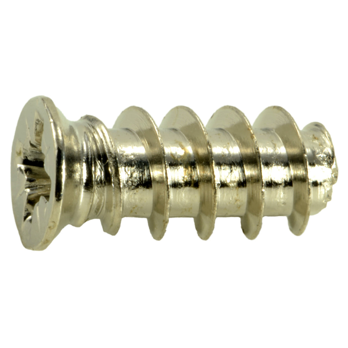 6.3mm x 14.5mm Nickel Plated Steel Phillips Pozidriv Flat Head Euro Screws