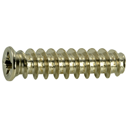 6.3mm x 25mm Nickel Plated Steel Phillips Pozidriv Flat Head Euro Screws