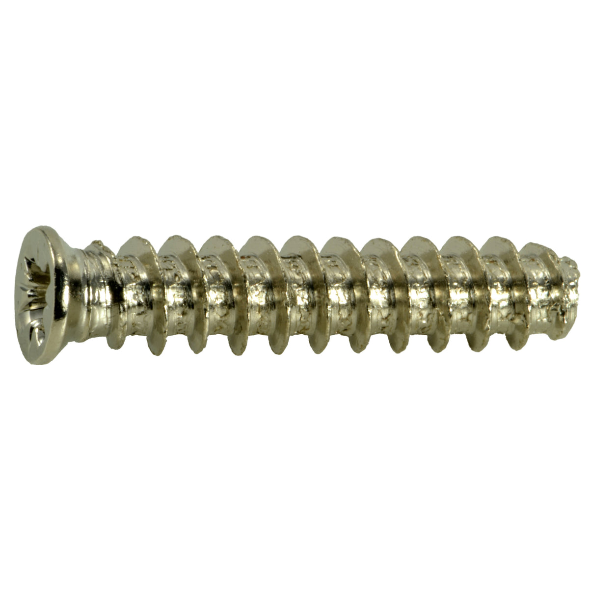 6.3mm x 30mm Nickel Plated Steel Phillips Pozidriv Flat Head Euro Screws
