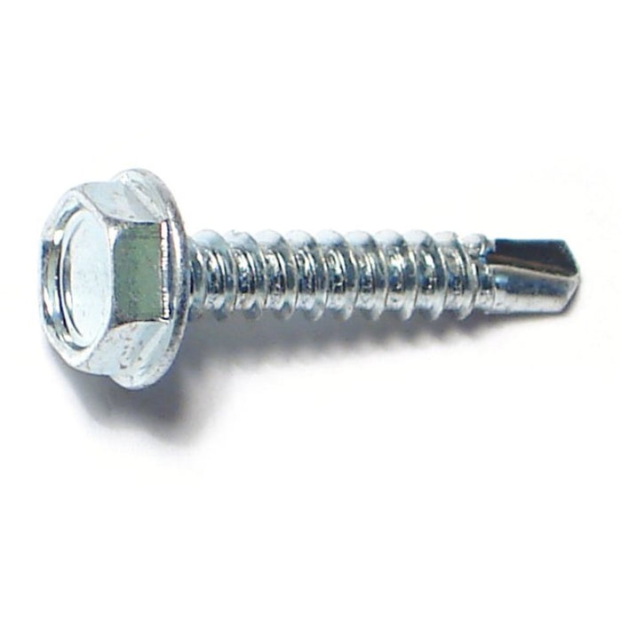 #6-20 x 3/4" Zinc Plated Steel Hex Washer Head Self-Drilling Screws