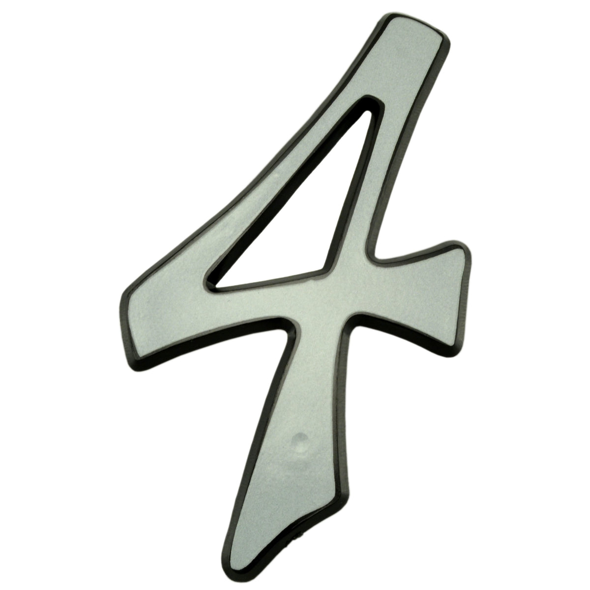 4" - "4" White Plastic Reflective House Numbers