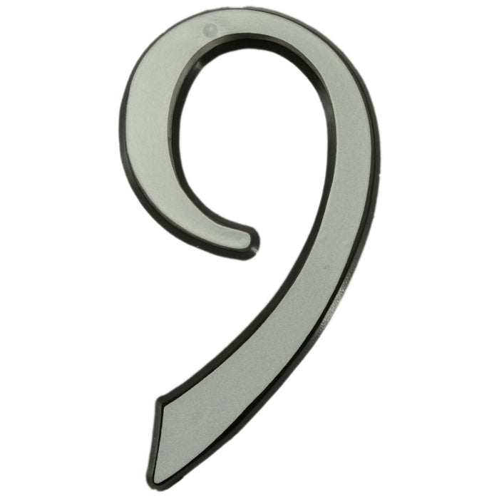 4" - "6" White Plastic Reflective House Numbers