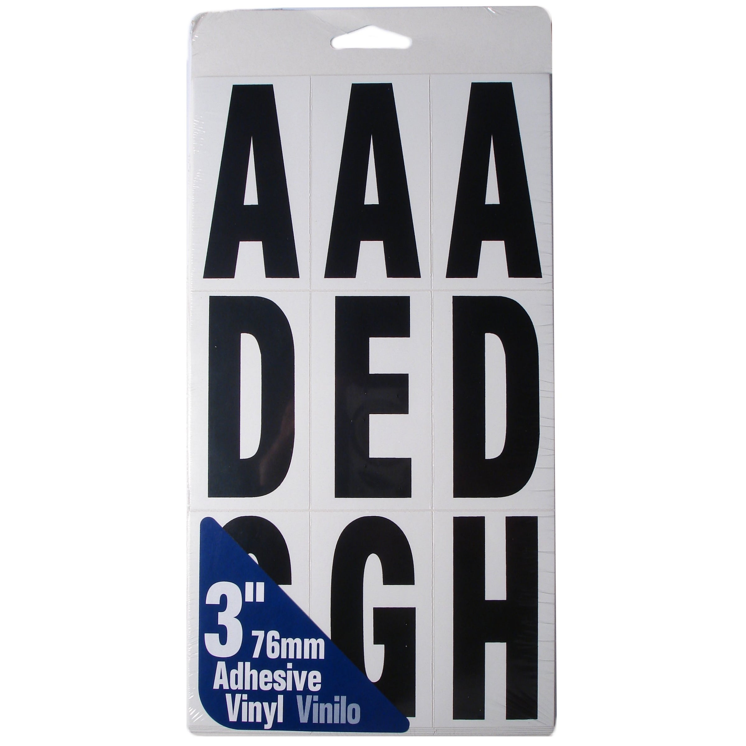 3" A-Z Black On White