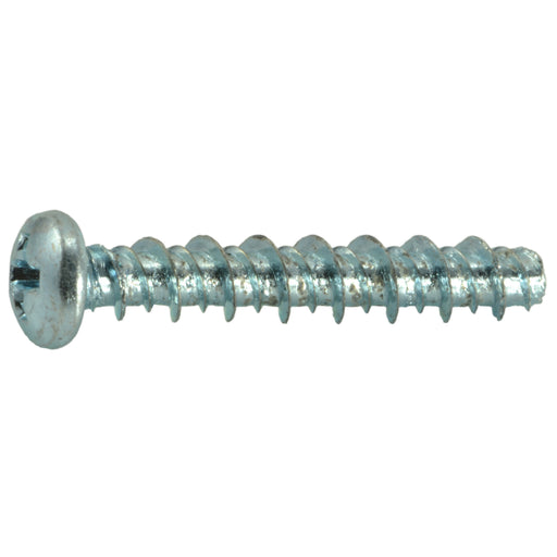 #8 x 1" Zinc Plated Steel Phillips Pan Head Hi-Lo Screws