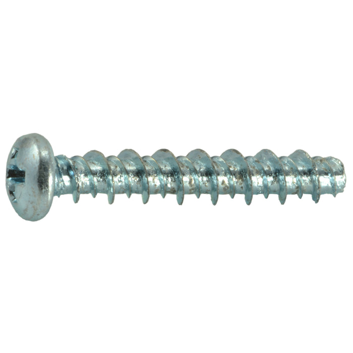 #8 x 1" Zinc Plated Steel Phillips Pan Head Hi-Lo Screws