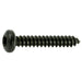 #8 x 1" Black Steel Star Drive Pan Head Sheet Metal Screws