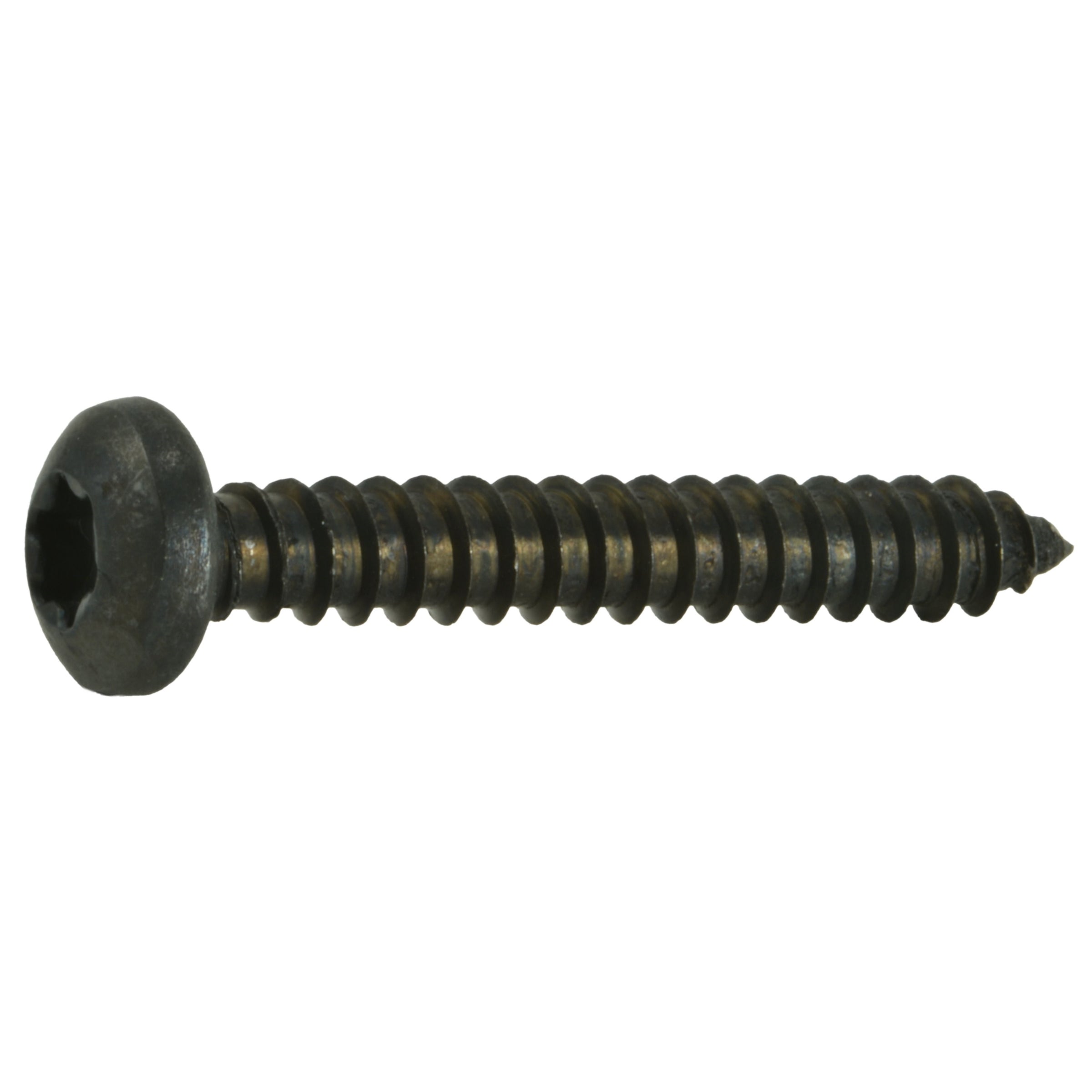#12 x 1-1/2" Black Steel Star Drive Pan Head Sheet Metal Screws