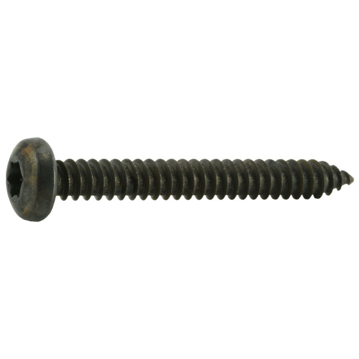 #14 x 2" Black Steel Star Drive Pan Head Sheet Metal Screws