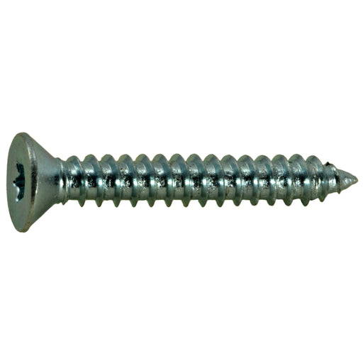 #10 x 1-1/4" Zinc Plated Steel Star Drive Flat Head Sheet Metal Screws