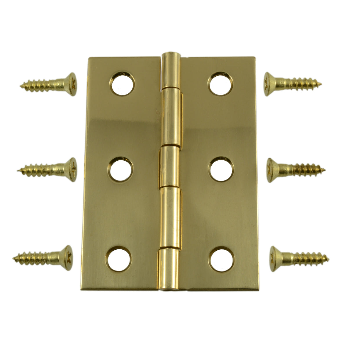 2-1/2 x 1-3/4" Solid Brass Butt Hinges
