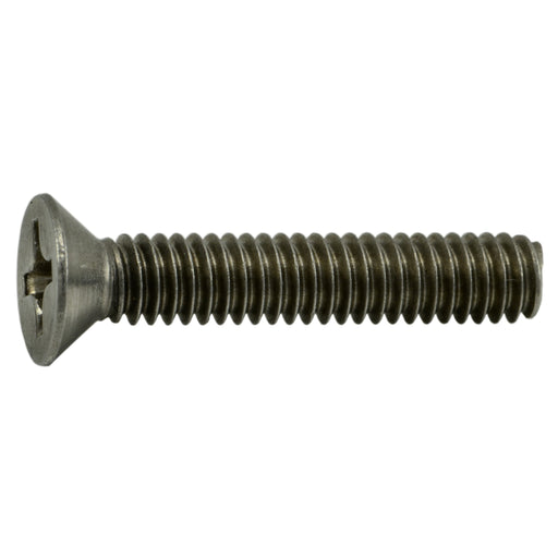 #12-24 x 1-1/4" 18-8 Stainless Steel Coarse Thread Phillips Flat Head Machine Screws