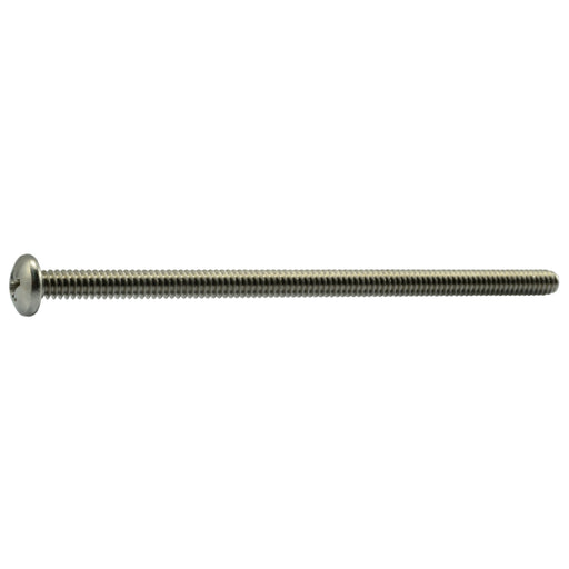 #10-24 x 4" 18-8 Stainless Steel Coarse Thread Phillips Pan Head Machine Screws