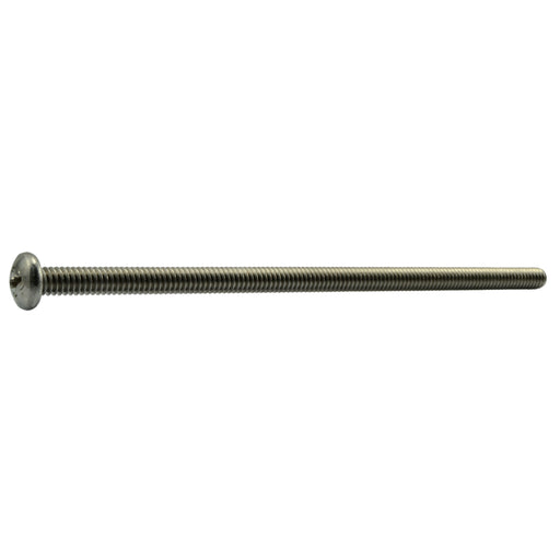 1/4"-20 x 6" 18-8 Stainless Steel Coarse Thread Phillips Pan Head Machine Screws