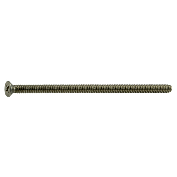#10-24 x 4" 18-8 Stainless Steel Coarse Thread Phillips Flat Head Machine Screws