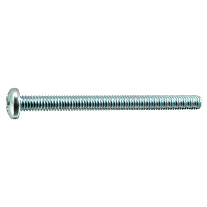 5/16"-18 x 4" Zinc Plated Steel Coarse Thread Phillips Pan Head Machine Screws