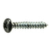 #8 x 1" Black Painted Steel Phillips Pan Head Sheet Metal Screws