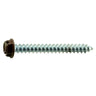 #8 x 1-1/2" Brown Painted Steel Slotted Hex Washer Head Sheet Metal Screws