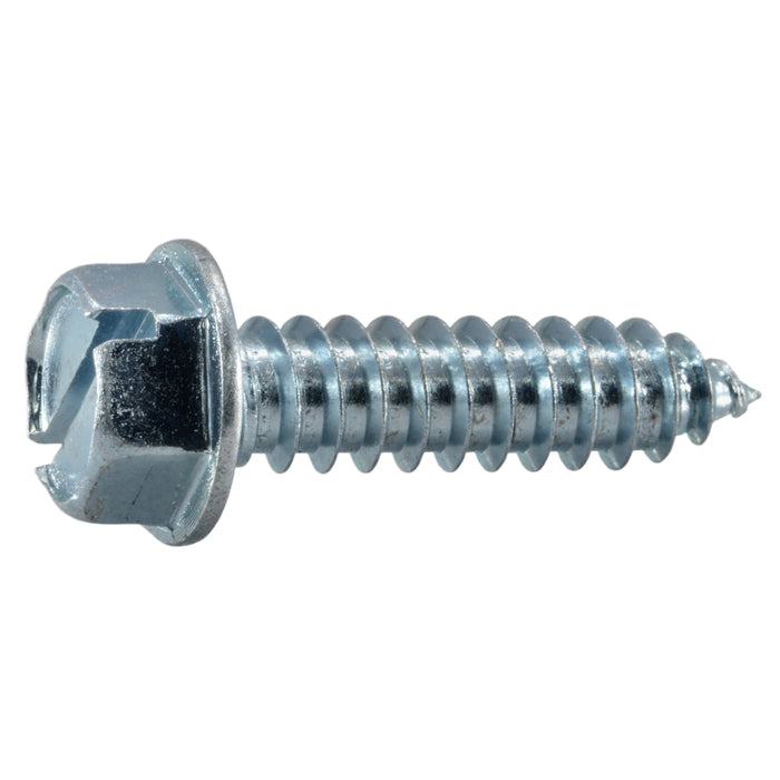 3/8" x 1-1/2" Zinc Plated Steel Slotted Hex Washer Head Sheet Metal Screws