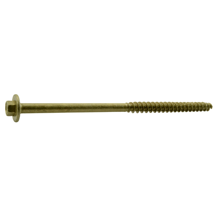 3/8" x 6" Tan XL1500 Coated Steel Coarse Thread Hex Washer Head Saberdrive Ledger Board Screws