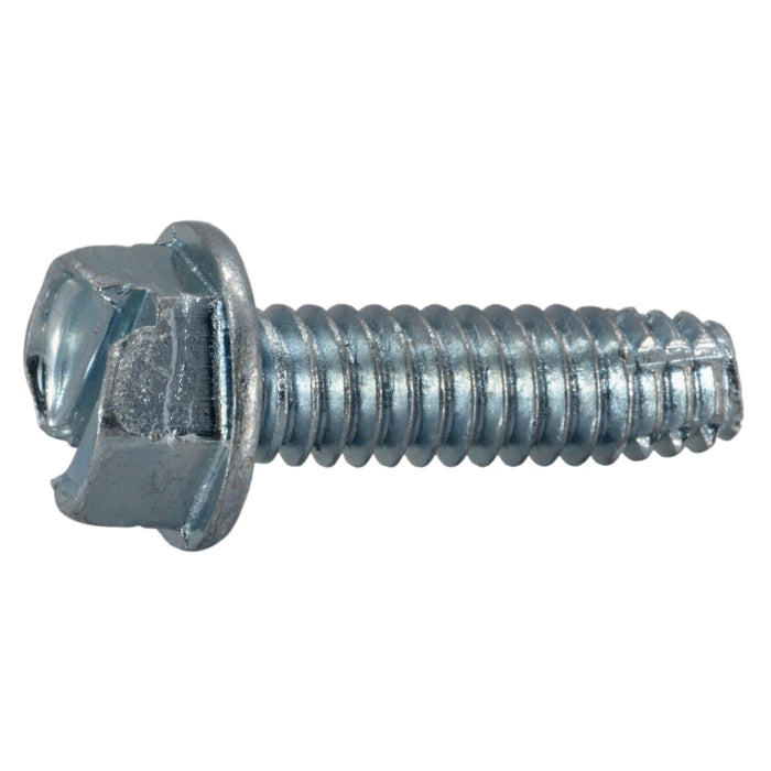 1/4"-20 x 7/8" Zinc Plated Steel Coarse Thread Type F Hex Washer Head Sheet Metal Screws