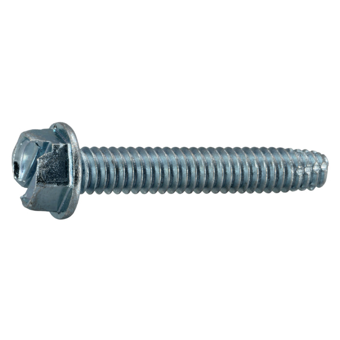 1/4"-20 x 1-1/2" Zinc Plated Steel Coarse Thread Type F Hex Washer Head Sheet Metal Screws