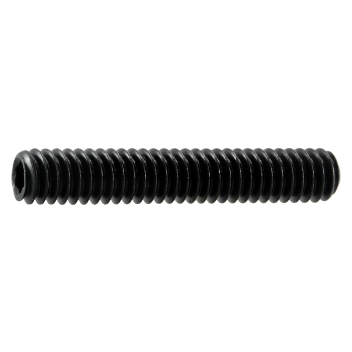 1/4"-20 x 1-1/2" Black Oxide Steel Coarse Thread Socket Set Screws