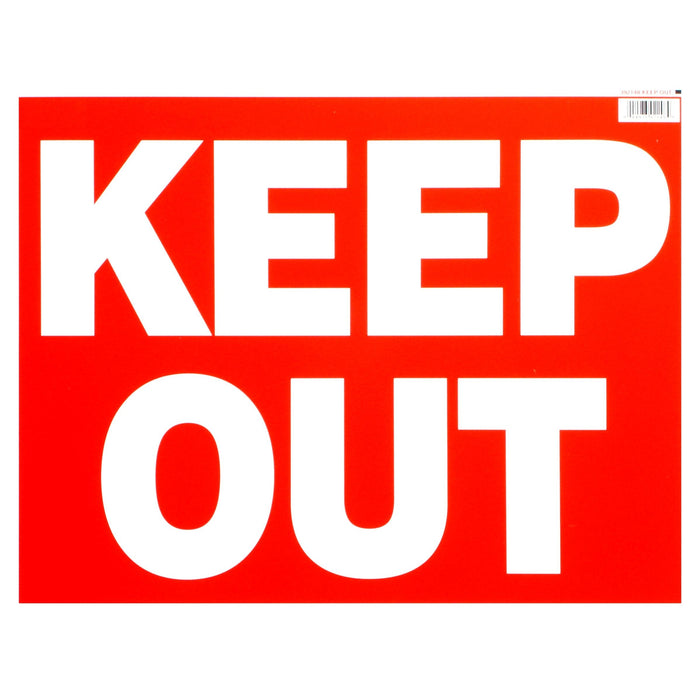 14" x 18" Styrene Plastic "Keep Out" Signs