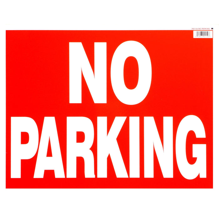 14" x 18" Styrene Plastic "No Parking" Signs