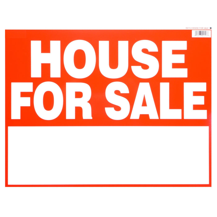 14" x 18" Styrene Plastic "House for Sale" Signs