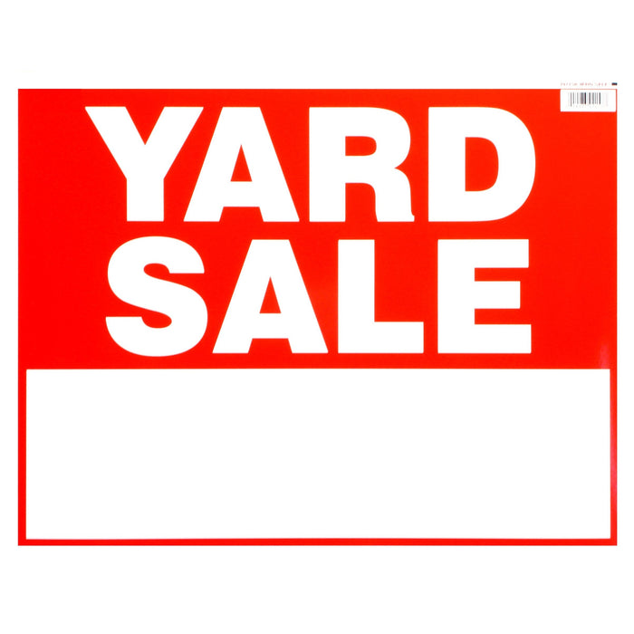 14" x 18" Styrene Plastic "Yard Sale" Signs