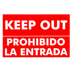 8" x 12" Styrene Plastic "Keep Out" Signs