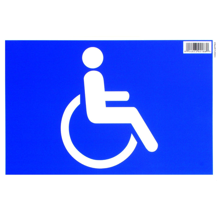 8" x 12" Styrene Plastic "Handicapped" Signs