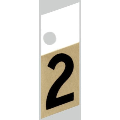 1" - "2" Slanted Black & Gold Numbers